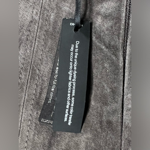 Express Genuine Suede Mini Skirt Womens Size 2 Gray High Waisted NWT - Picture 7 of 13